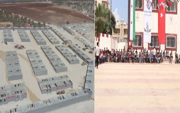 Efrin’de, Arap ve Türkmenler için yapılan konutların inşa çalışmaları hızlandırıldı