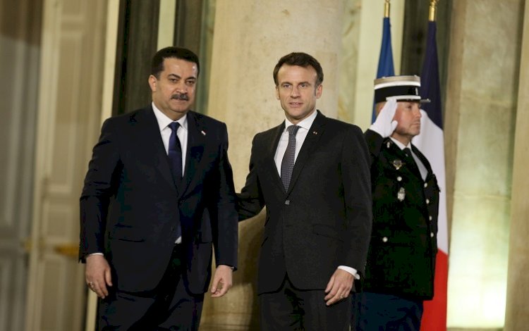 Irak Başbakanı Sudani Fransa’da Macron’la bir araya geldi