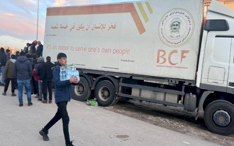 Barzani Yardım Vakfı, Efrin’de 12 bini aşkın aileye yardım ulaştırdı