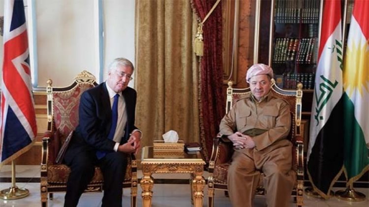 Başkan Barzani, İngiltere Savunma Bakanı Fallon'u kabul etti