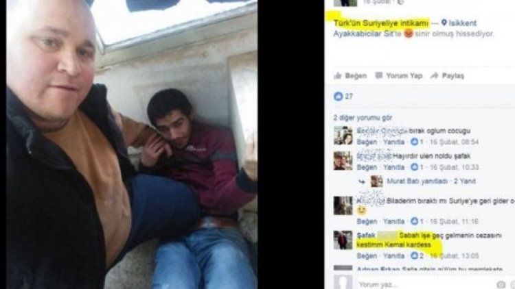 İşe geç kalan Suriyeli işçisini dövüp fotoğrafını paylaştı