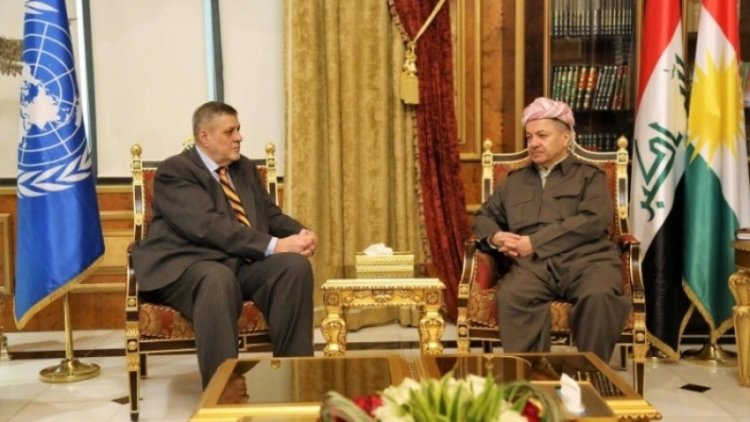 Mesud Barzani, BM Irak Özel Temsilcisi'ni kabul etti