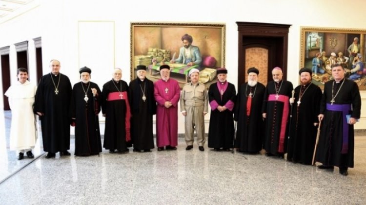 Başkan Barzani,Hristiyan din adamlarını kabul etti