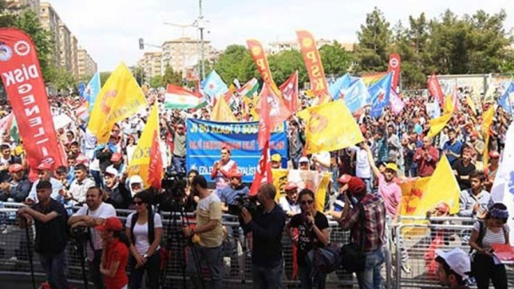 Diyarbakır'da İşçi Bayramı İstasyon Meydanında kutlanıyor