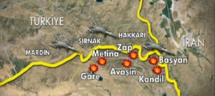 Türk savaş uçakları Bazyan ve Avaşin bölgelerini bombaladı