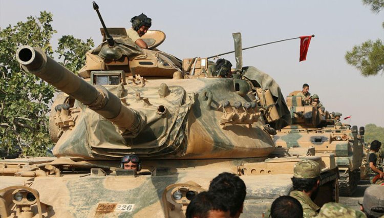 Türk Tankları YPG'ye karşı mevzi aldı
