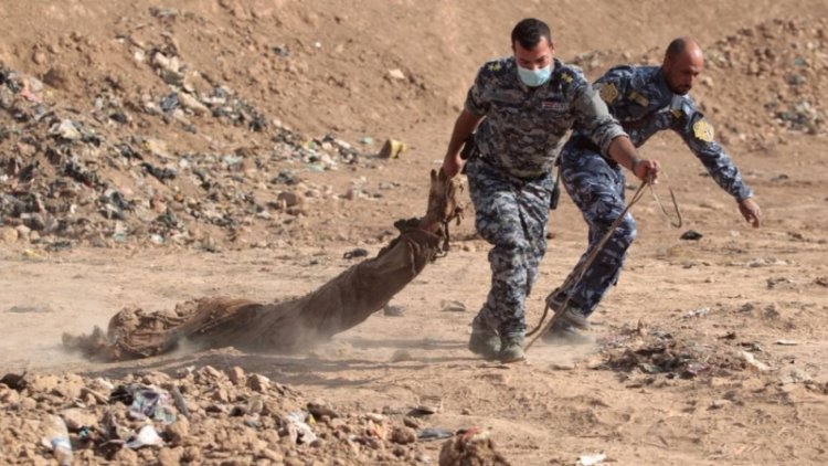Haşdi Şabi tarafından öldürülen 5 erkek cesedi bulundu