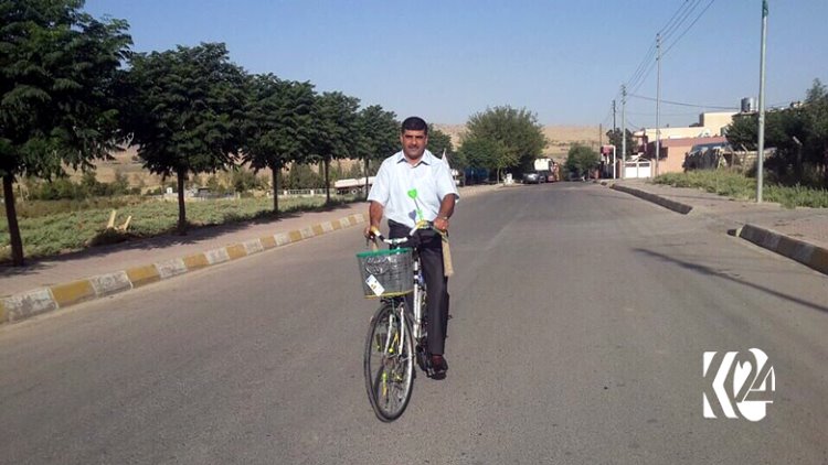Kürdistan Yeşiller Partisi Başkanından bisikletli bayram ziyaretleri
