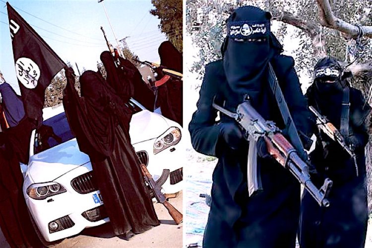 Musul'da IŞİD'li kadın cihatçılar