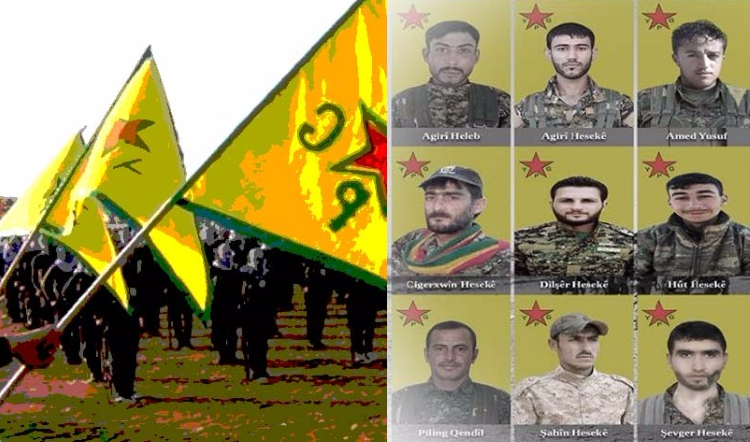 Rakka'da 3-6 Temmuz'da hayatını kaybeden YPG'lilerin kimlikleri açıklandı