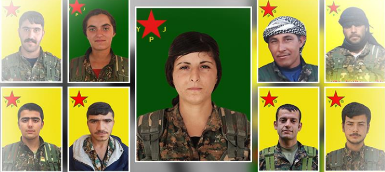 Rakka'da hayatını kaybeden 9 YPG savaşçısının bilgileri paylaşıldı