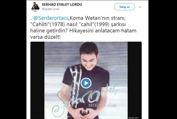 Ahmet Kaya'ya çatal fırlatan Sertac Ortaç'dan Kürtçe müzik hırsızlığı