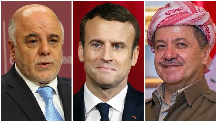 Macron'dan, Barzani ile Abadi'ye Paris daveti