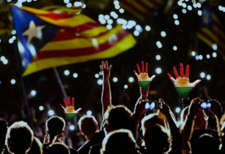 Katalan Yönetiminden,Kürt halkına mesaj  Yalnız değilsiniz. Katalan halkı sizinle dayanışma içinde olacak ve bu yolda size hep destek verecek.