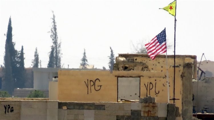YPG flaması ve ABD bayrağı kaldırıldı