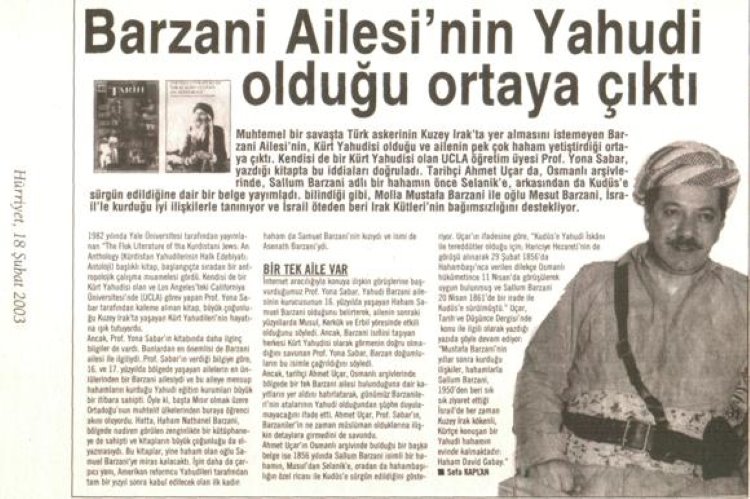 Türkiye'de 'aptalların antiemperyalizmi' olarak 'Yahudi Barzani'