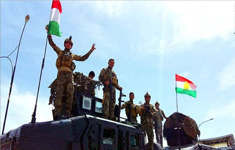 Kürdistan'ın 4 parçasından gönüllü Kürt Peşmerge birliği 