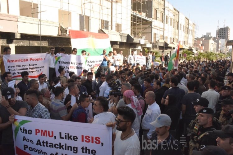 Kürdistan'lılardan ABD konsolosluğu önünde protesto