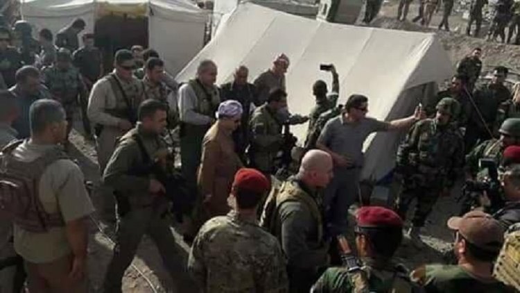 Başkan Barzani cephede