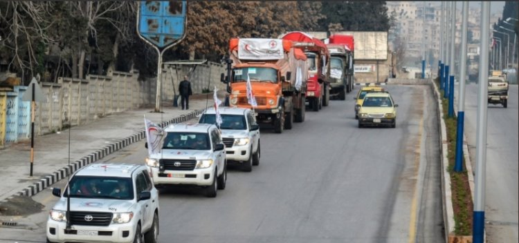 Kızılhaç insani yardım konvoyu Afrin'e ulaştı