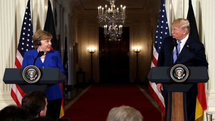 Trump ve Merkel, Beyaz Saray'da bir araya geldi 