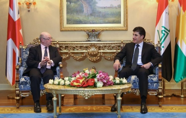 Başbakan Barzani,İngiltere'nin Ortadoğu'dan Sorumlu Devlet Bakanı Alistair ve beraberindeki heyeti kabul etti. İngiltere Kürdistan'a desteğimiz sürecek 