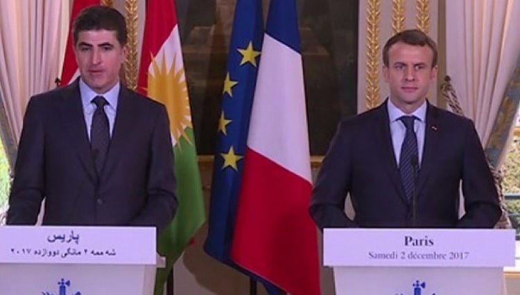 Başbakan Barzani ile Macron telefonda görüştü