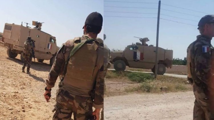 Rojava'y ı koruyacaklarını açıklayan Fransa'dan ilk hamle,Fransız askerleri Menbic'teki yerini aldı