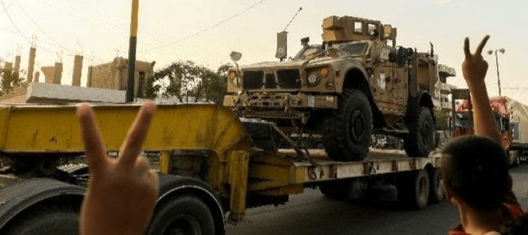ABD'den Rojava'ya askeri sevkiyat, Amerikalı askerlerle birlikte, silah ve askeri teçhizattan oluşan büyük bir konvoyu, Haseke kentine giriş yaptı