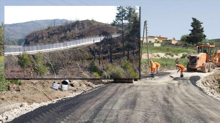 Afrin'de 70 km'lik beton duvar inşa ediliyor