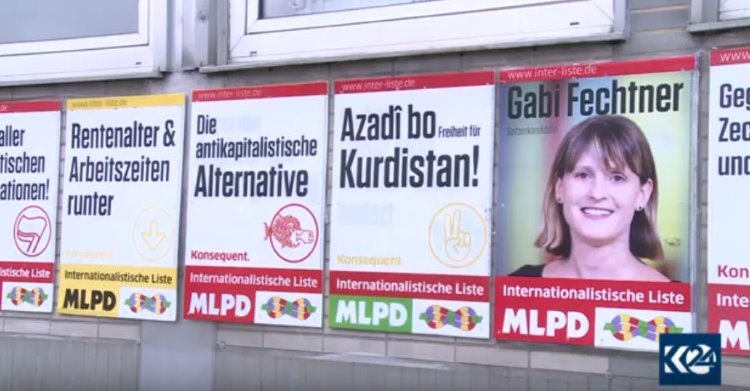 Alman partisinden Kürtçe seçim afişi