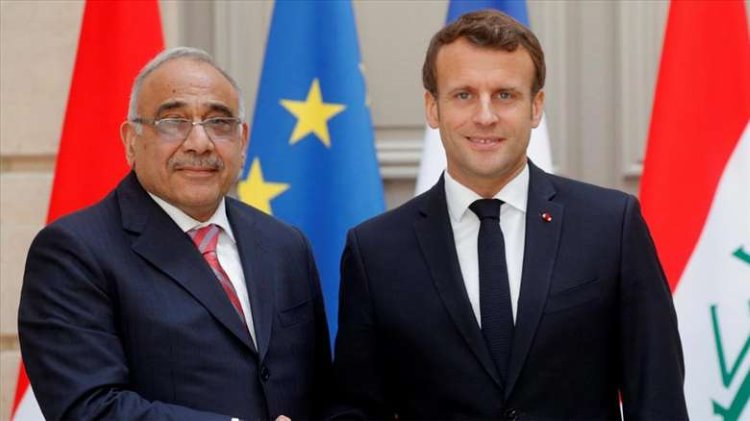 Abdulmehdi, Fransa'da Macron ile görüştü