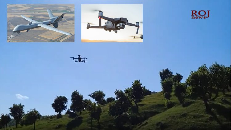Roj News'in habercilik başarısı: Köylüleri tehdit eden drone