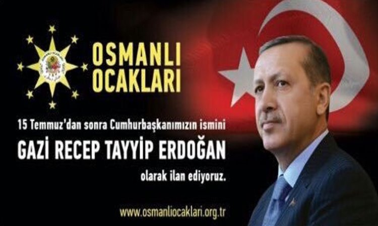 Erdoğan'a Osmanlı Ocakları'ndan Gazi unvanı