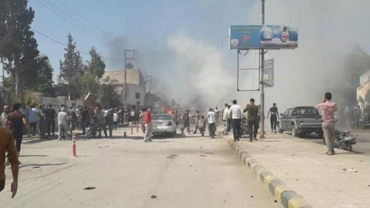 Azez'de ÖSO aracına bombalı saldırı