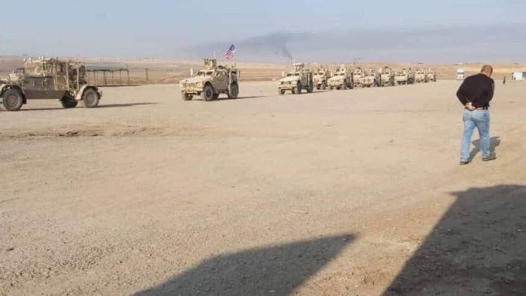 ABD Suriye'ye geri döndü: Zırhlı araçlardan oluşan askeri konvoy Suriye'ye giriş yaptı
