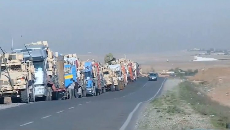 Rojava'dan çekilen ABD askeri konvoyu Kürdistan Bölgesi'ne girdi