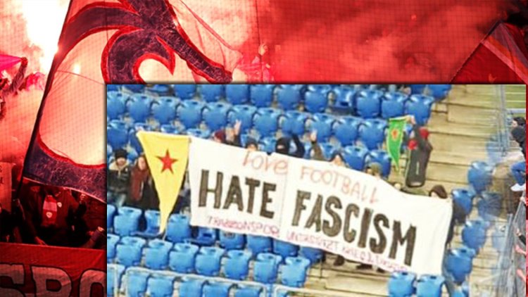 İsviçre'de Basel-Trabzonspor karşılaşmasında YPG flaması açıldı
