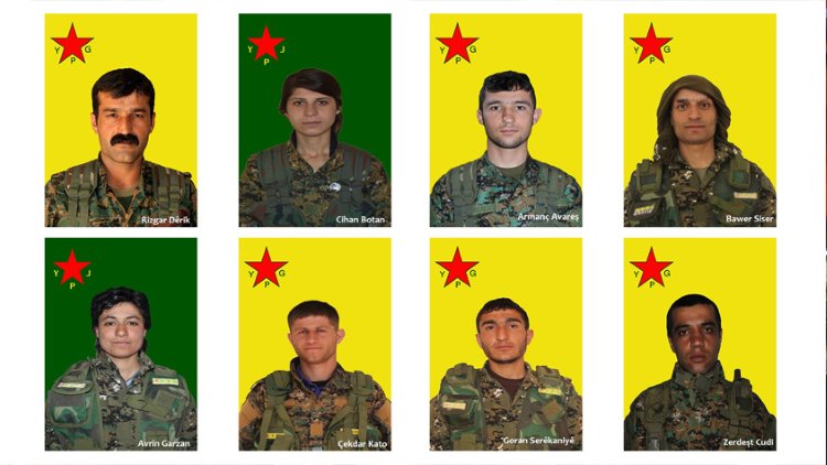 YPG, Efrin'de hayatını kaybeden 8 savaşçısının kimlik bilgilerini paylaştı