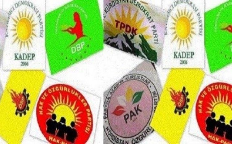 400 isimden 'Kürdistan' isimli partilerin kapatılmasına karşı ortak bildiri