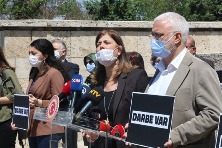  Meclis darbesine karşı yürüyen HDP'li vekillere polis müdahalesi