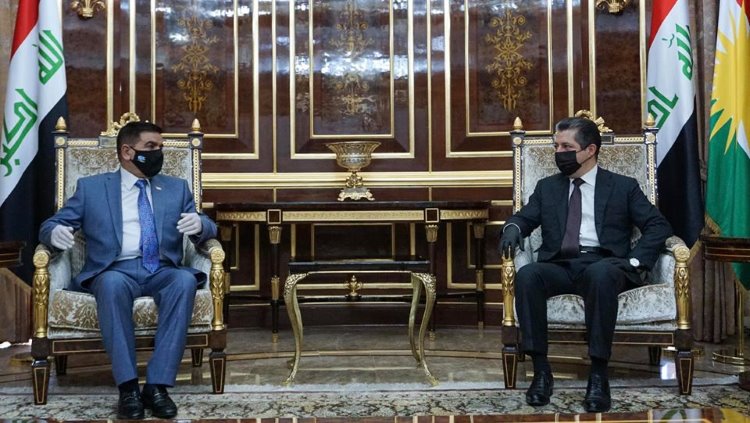 Mesrur Barzani, Irak Savunma Bakanı ile bir araya geldi