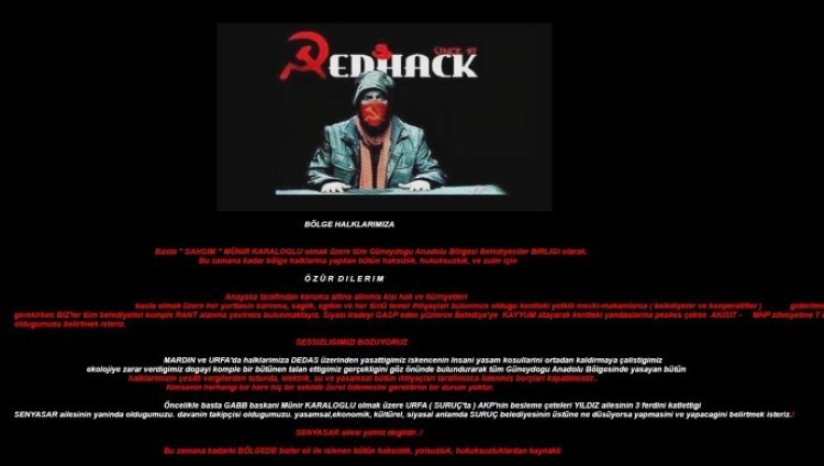 RedHack, kayyım belediyelerinin sitesini hackledi