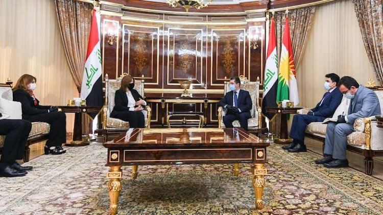 Mesrur Barzani: Irak Göç ve Göçmenler Bakanı İvan Fayeq’i kabul etti