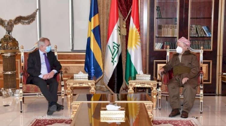 Mesut Barzani'den, İsveç’e Kürt diasporasına destek için teşekkür