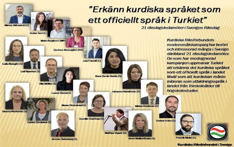 İsveçli vekillerden Türkiye’de Kürtçe’nin resmi dil olmasına destek