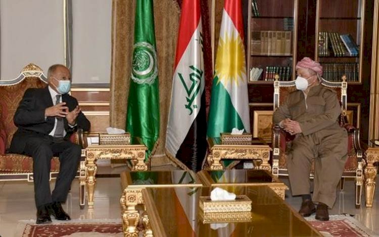 Başkan Mesud Barzani, Arap Birliği Genel Sekreteri'ni kabul etti