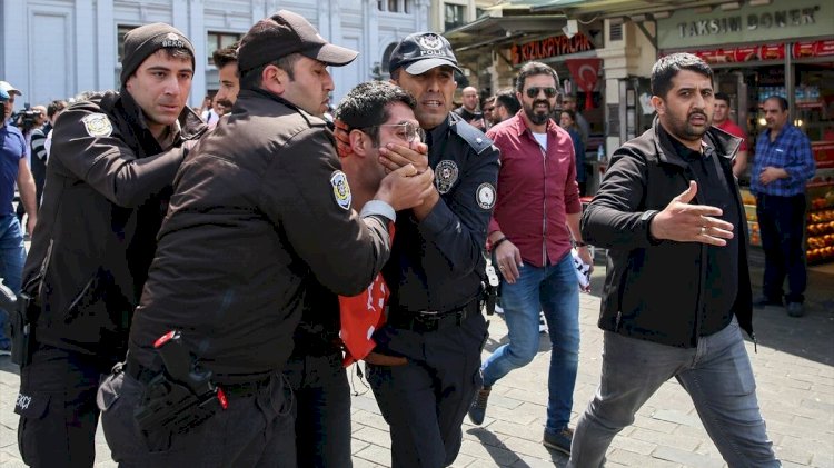 1 Mayıs'ta Taksim'e çıkmak isteyenlere polisten sert müdahale