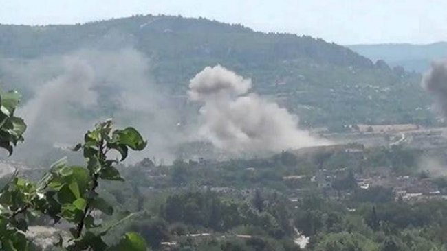 Türkiye’nin bombardımanı nedeniyle sınır köylerinde yangın çıktı