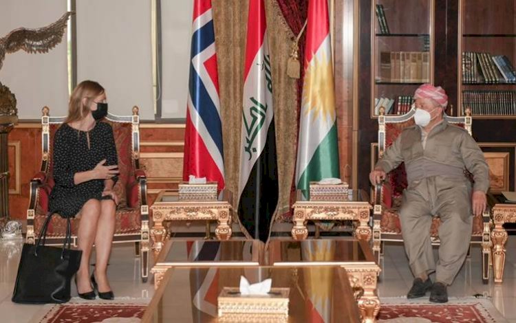 Başkan Mesud Barzani, Norveç Büyükelçisi ile bir araya geldi